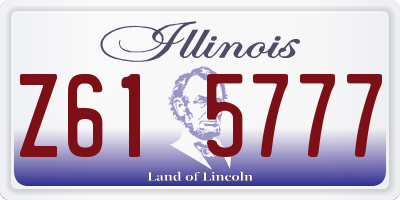 IL license plate Z615777