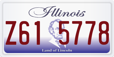 IL license plate Z615778