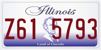 IL license plate Z615793