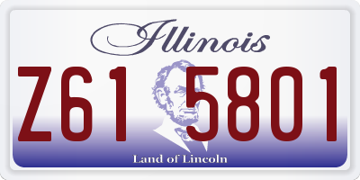 IL license plate Z615801