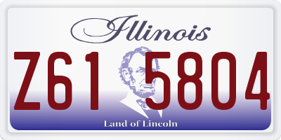 IL license plate Z615804