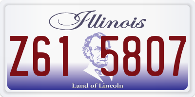 IL license plate Z615807