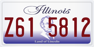 IL license plate Z615812