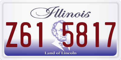 IL license plate Z615817