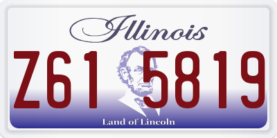 IL license plate Z615819