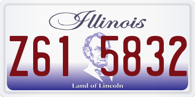 IL license plate Z615832