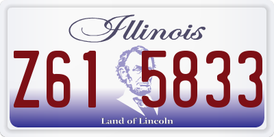 IL license plate Z615833