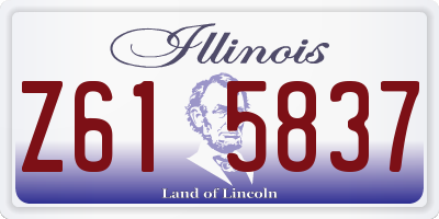 IL license plate Z615837