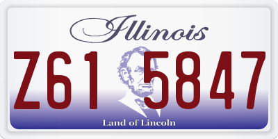 IL license plate Z615847