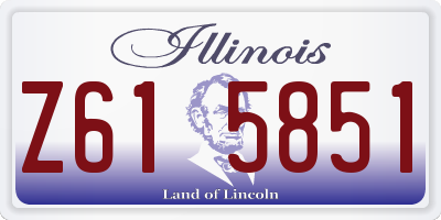 IL license plate Z615851