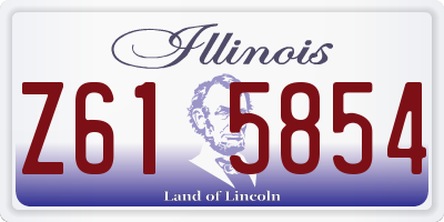 IL license plate Z615854