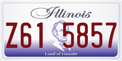 IL license plate Z615857