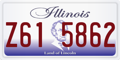 IL license plate Z615862