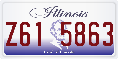 IL license plate Z615863