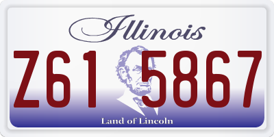 IL license plate Z615867