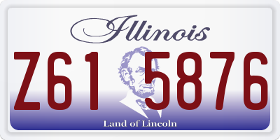 IL license plate Z615876
