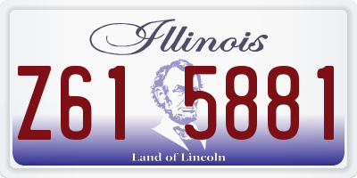IL license plate Z615881