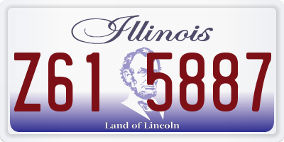 IL license plate Z615887