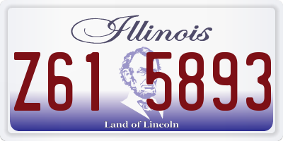 IL license plate Z615893
