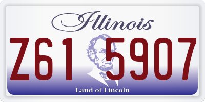 IL license plate Z615907