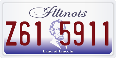 IL license plate Z615911
