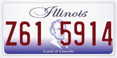 IL license plate Z615914