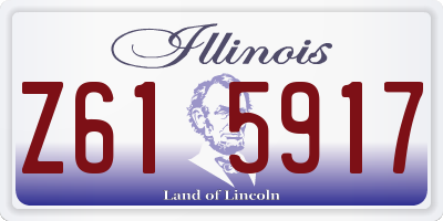 IL license plate Z615917