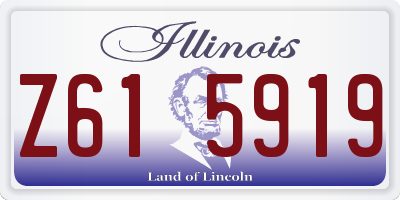 IL license plate Z615919