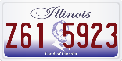 IL license plate Z615923