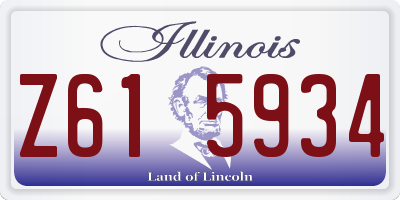 IL license plate Z615934