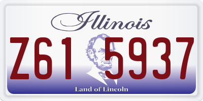 IL license plate Z615937