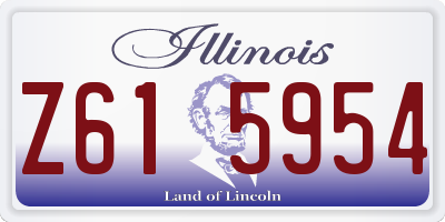 IL license plate Z615954