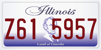 IL license plate Z615957
