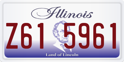 IL license plate Z615961