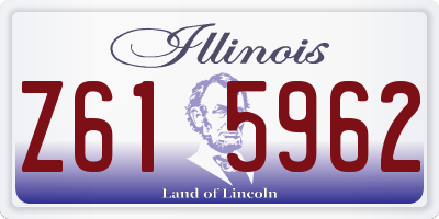 IL license plate Z615962
