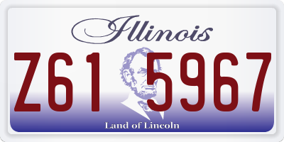 IL license plate Z615967