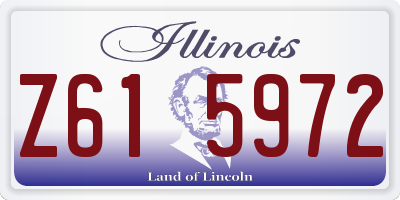 IL license plate Z615972
