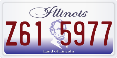 IL license plate Z615977