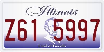 IL license plate Z615997