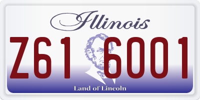 IL license plate Z616001