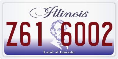 IL license plate Z616002