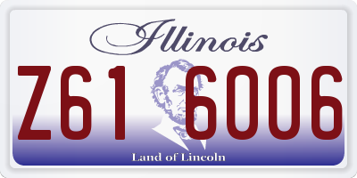 IL license plate Z616006