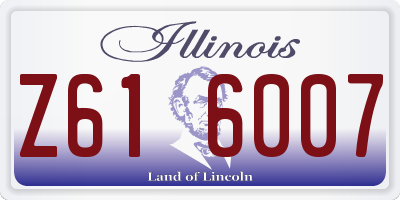 IL license plate Z616007