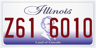IL license plate Z616010