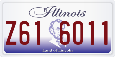 IL license plate Z616011