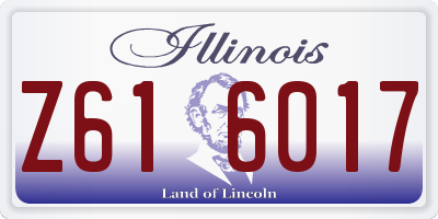 IL license plate Z616017