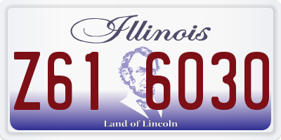 IL license plate Z616030