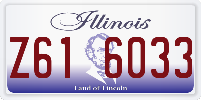 IL license plate Z616033