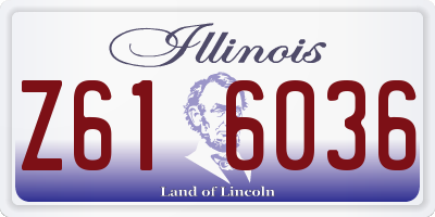 IL license plate Z616036