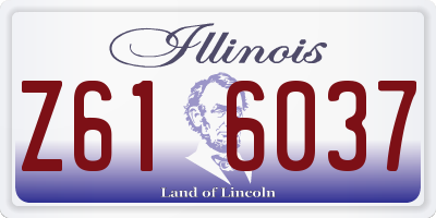 IL license plate Z616037